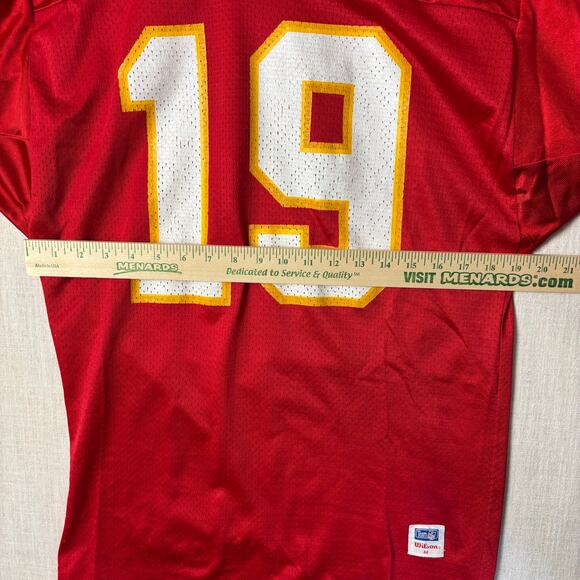 Vintage Joe Montana Kansas City Chiefs Wilson NFL #19 Medium Football Jersey - Picture 7 of 8